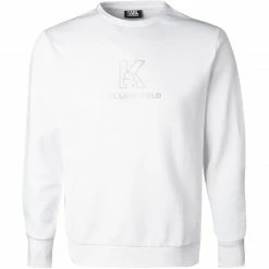 Brandneu ⭐ KARL LAGERFELD Sweatshirt 705033/0/511900/10 Baumwolle, Weiß 👏