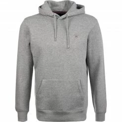 Am billigsten 🎁 Gant Hoodie 2047017/93 Baumwolle, Grau meliert, Grau ⌛