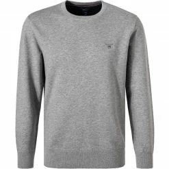Budget 🎉 Gant Pullover 2046072/93 Sweatshirt, Baumwolle, Grau meliert, Grau 🧨