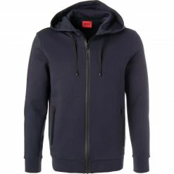 Blitzangebot 🔔 HUGO Sweatjacke Durdie 50454115/405 Baumwolle, Navy, Dunkelblau ⌛