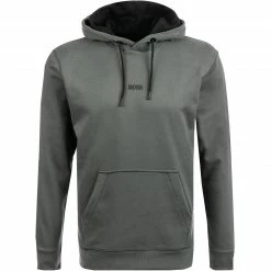 Budget 🎉 BOSS Hoodie Weedo 50459464/301 Baumwolle, Seegrün, Dunkelgrün ✔️