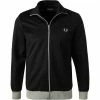Am billigsten 👏 Fred Perry Trainingsjacke J1543/102 Baumwolle, Schwarz 🧨 -Pullover & Strickjacken Verkäufe 369924 master