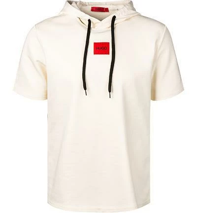 Neu 😍 HUGO Kurzarmhoodie Dresley 50454050/107 Baumwolle, Creme 🔥 4 Neu 😍 HUGO Kurzarmhoodie Dresley 50454050/107 Baumwolle, Creme 🔥 – Bild 2