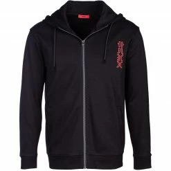 Bester Verkauf 😉 HUGO Sweatjacke Deerio 50456839/002 Baumwolle, Schwarz, Black ⭐