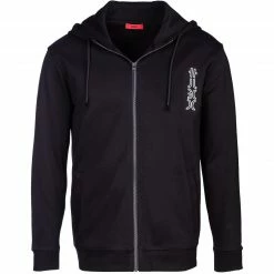 Blitzangebot 🎁 HUGO Sweatjacke Deerio 50456839/001 Baumwolle, Schwarz 🎉