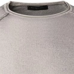 Auslauf 🔥 DANIELE FIESOLI Pullover 0011/16 Merinowolle extrafein, Hellgrau meliert, Hellgrau 💯 -Pullover & Strickjacken Verkäufe 371717 norm2