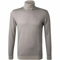 Schlussverkauf 🥰 DANIELE FIESOLI Pullover 0005/16 Rollkragenpullover, Merinowolle extrafein, Hellgrau meliert, Hellgrau 🔥