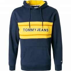 Bestpreis ⭐ TOMMY 👖 JEANS Hoodie DM0DM09651/C87 Baumwolle, Marine-gelb, Gelb-marine ✨