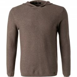 Brandneu 🔔 CINQUE Pullover Ciole 6007-7502/25 Kapuzenpullover, Baumwolle, Braun meliert, Braun 🤩