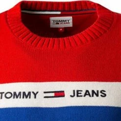 Am billigsten 🎉 TOMMY 👖 JEANS Pullover DM0DM10922/XNL Baumwolle, Rot-blau gestreift, Rot-weiß-blau 🎁 -Pullover & Strickjacken Verkäufe 372662 norm2