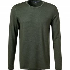 Bester Verkauf 😀 JOOP! Pullover Lelio 30028386/302 Modern Fit, Merinowolle extrafein, Moosgrün meliert, Moosgrün 👏