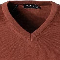 Coupon 😀 Maerz V-Pullover 490400/470 Merinowolle, Braun, Orangenbraun 🔥 -Pullover & Strickjacken Verkäufe 372924 norm2