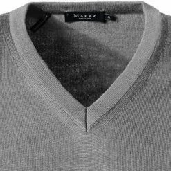 Angebote ⌛ Maerz V-Pullover 470400/544 Modern Fit, Merinowolle, Hellgrau meliert, Hellgrau 😉 -Pullover & Strickjacken Verkäufe 372931 norm2