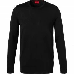 Aktion 🛒 HUGO Pullover San Paolo 50455987/001 Schurwolle, Schwarz 💯