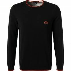 Am billigsten 🤩 BOSS Pullover Ritom 50456098/001 Baumwolle, Schwarz 😍