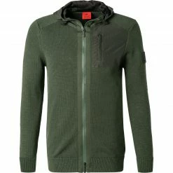 Aktion 🔥 Strellson Strickjacke Albany 30028922/311 Regular Fit, Baumwolle, Jägergrün 🔥