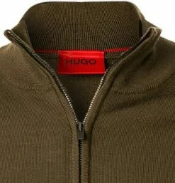 Billig 👍 HUGO Pullover San Gottardo 50455990/304 Troyer, Schurwolle, Dunkelolive ✔️ -Pullover & Strickjacken Verkäufe 373298 norm2