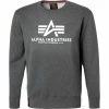 Neu ❤️ ALPHA INDUSTRIES Sweatshirt Basic 178302/597 Baumwolle, Dunkelgrau meliert, Dunkelgrau 👏
