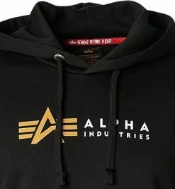 Top 10 🌟 ALPHA INDUSTRIES Hoodie Alpha Label 118331/03 Baumwolle, Schwarz ⌛ -Pullover & Strickjacken Verkäufe 373424 norm2