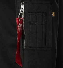 Top 10 🌟 ALPHA INDUSTRIES Hoodie Alpha Label 118331/03 Baumwolle, Schwarz ⌛ -Pullover & Strickjacken Verkäufe 373424 norm3