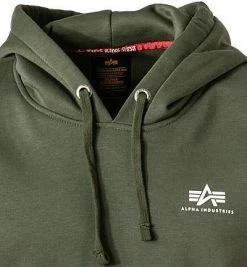 Bestpreis 🤩 ALPHA INDUSTRIES Basic Hoody Small Logo 196318/142 Hoodie, Baumwolle, Dunkelolivgrün, Dunkelolive ⌛ -Pullover & Strickjacken Verkäufe 373429 norm2