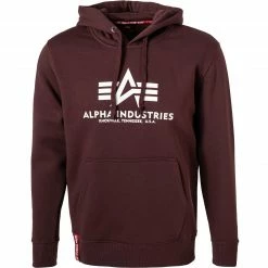 Top 10 😉 ALPHA INDUSTRIES Hoodie Basic 178312/21 Baumwolle, Rotbraun, Deep maroon 🌟