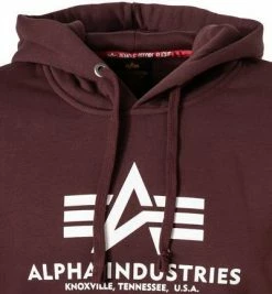 Top 10 😉 ALPHA INDUSTRIES Hoodie Basic 178312/21 Baumwolle, Rotbraun, Deep maroon 🌟 -Pullover & Strickjacken Verkäufe 373430 norm2