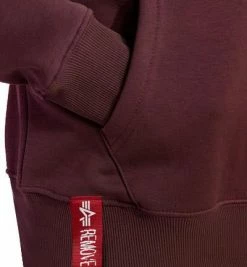 Top 10 😉 ALPHA INDUSTRIES Hoodie Basic 178312/21 Baumwolle, Rotbraun, Deep maroon 🌟 -Pullover & Strickjacken Verkäufe 373430 norm3