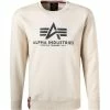 Großhandel 😍 ALPHA INDUSTRIES Sweatshirt Basic 178302/578 Baumwolle, Beige 🔥