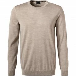 Neu 🎁 JOOP! Pullover Denny 30027908/259 Merinowolle extrafein, Beige meliert, Beige ⌛