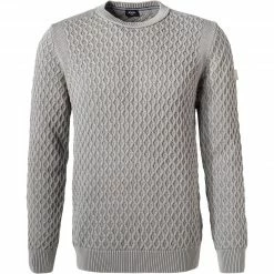 Brandneu 🔥 JOOP! Pullover Hilbert 30029738/041 Modern Fit, Baumwolle, Hellgrau meliert, Hellgrau 😍