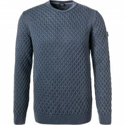 Billig ❤️ JOOP! Pullover Hilbert 30029738/421 Modern Fit, Baumwolle, Blau meliert, Blau 😍