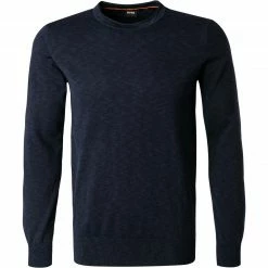 Budget 🤩 BOSS Pullover Kamnioda 50454925/404 Slim Fit, Baumwolle, Dunkelblau meliert, Dunkelblau ⌛