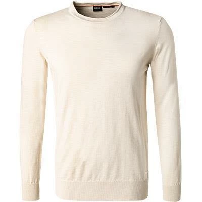 Aktion 😍 BOSS Pullover Kamnioda 50454925/131 Slim Fit, Baumwolle, Ecru meliert, Ecru 🤩 4 Aktion 😍 BOSS Pullover Kamnioda 50454925/131 Slim Fit, Baumwolle, Ecru meliert, Ecru 🤩 – Bild 2