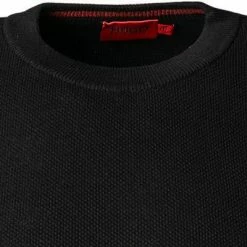 Schlussverkauf 🔥 HUGO Pullover San Clemens 50457332/001 Bio Baumwolle, Schwarz 🎁 -Pullover & Strickjacken Verkäufe 373608 norm2