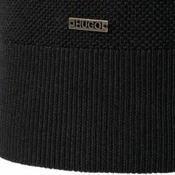 Schlussverkauf 🔥 HUGO Pullover San Clemens 50457332/001 Bio Baumwolle, Schwarz 🎁 -Pullover & Strickjacken Verkäufe 373608 norm3