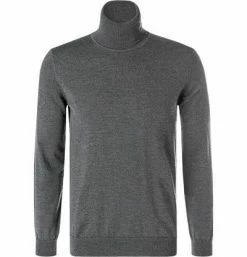 Brandneu 🥰 HUGO Pullover San Thomas 50455988/035 Rollkragenpullover, Schurwolle, Grau meliert, Grau ✨ -Pullover & Strickjacken Verkäufe 374021 norm