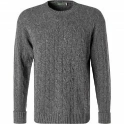 Am billigsten 🎉 roberto collina Pullover ARC6/18 Wolle-Kaschmir, Grau meliert, Grau ✨