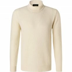 Coupon 🥰 roberto collina Pullover RF37201/02 Stehkragenpullover, Wolle-Kaschmir, Weiß ✔️