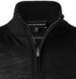 Neu 👏 EMPORIO ARMANI Troyer 8N1MUX/1MJXZ/0999 Schurwolle, Schwarz 😉 -Pullover & Strickjacken Verkäufe 374602 norm2