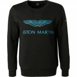 Blitzangebot 😉 HACKETT Pullover HM580905/999 Sweatshirt, ASTON MARTIN, Baumwolle, Schwarz 😍