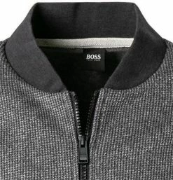 Blitzangebot ⭐ BOSS Sweatjacke ZOpa 50456478/001 Baumwolle, Schwarz meliert, Schwarz 🔔 -Pullover & Strickjacken Verkäufe 374784 norm2