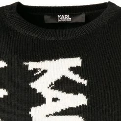 Coupon ✔️ KARL LAGERFELD Pullover 655025/0/512399/990 Merinowolle, Schwarz-weiß, Schwarz 🔔 -Pullover & Strickjacken Verkäufe 374792 norm2