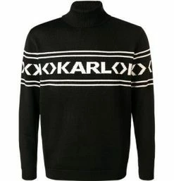 Am billigsten ✨ KARL LAGERFELD Pullover 655027/0/512399/990 Rollkragenpullover, Merinowolle, Schwarz-weiß, Schwarz ✔️ -Pullover & Strickjacken Verkäufe 374794 norm