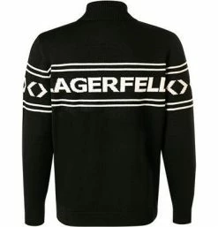 Am billigsten ✨ KARL LAGERFELD Pullover 655027/0/512399/990 Rollkragenpullover, Merinowolle, Schwarz-weiß, Schwarz ✔️ -Pullover & Strickjacken Verkäufe 374794 norm2