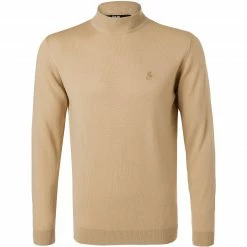 Bestpreis ⭐ KARL LAGERFELD Pullover 655002/0/512399/410 Stehkragenpullover, Merinowolle, Beige, Sand 🤩