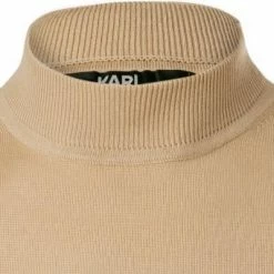 Bestpreis ⭐ KARL LAGERFELD Pullover 655002/0/512399/410 Stehkragenpullover, Merinowolle, Beige, Sand 🤩 -Pullover & Strickjacken Verkäufe 374804 norm2