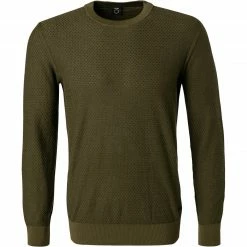Budget ✨ BOSS Pullover Kapoko 50454933/308 Baumwolle, Dunkelgrün meliert, Dunkelgrün 🤩