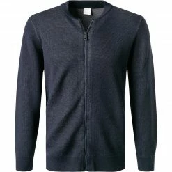 Aktion 👍 bugatti Strickjacke 7600/85533/390 Wolle, Nachtblau meliert, Nachtblau 🤩