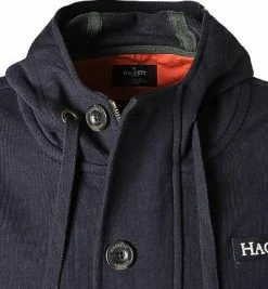 Brandneu 🎁 HACKETT Sweatjacke HM580930/595 Classic Fit, Baumwolle, Marine 😀 -Pullover & Strickjacken Verkäufe 375321 norm2